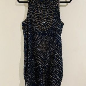 Parker Allegra Beaded Silk Mini Tank Dress NWOT